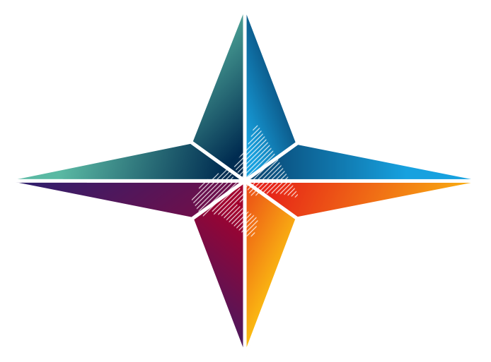 Four-color compass rose